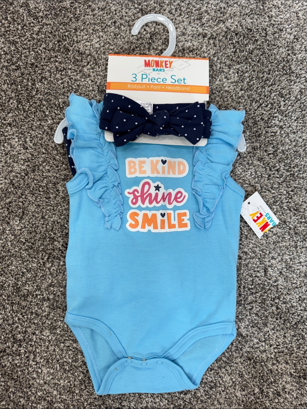 Monkey Bars Blue 3-Piece Baby Matching Set